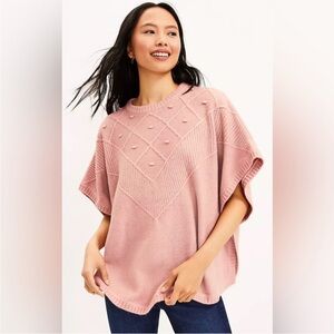 Loft Pink Women's Sweater Ponch